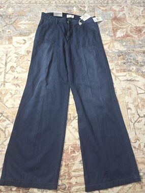 Jessica Simpson Navy Wide-Leg Trousers